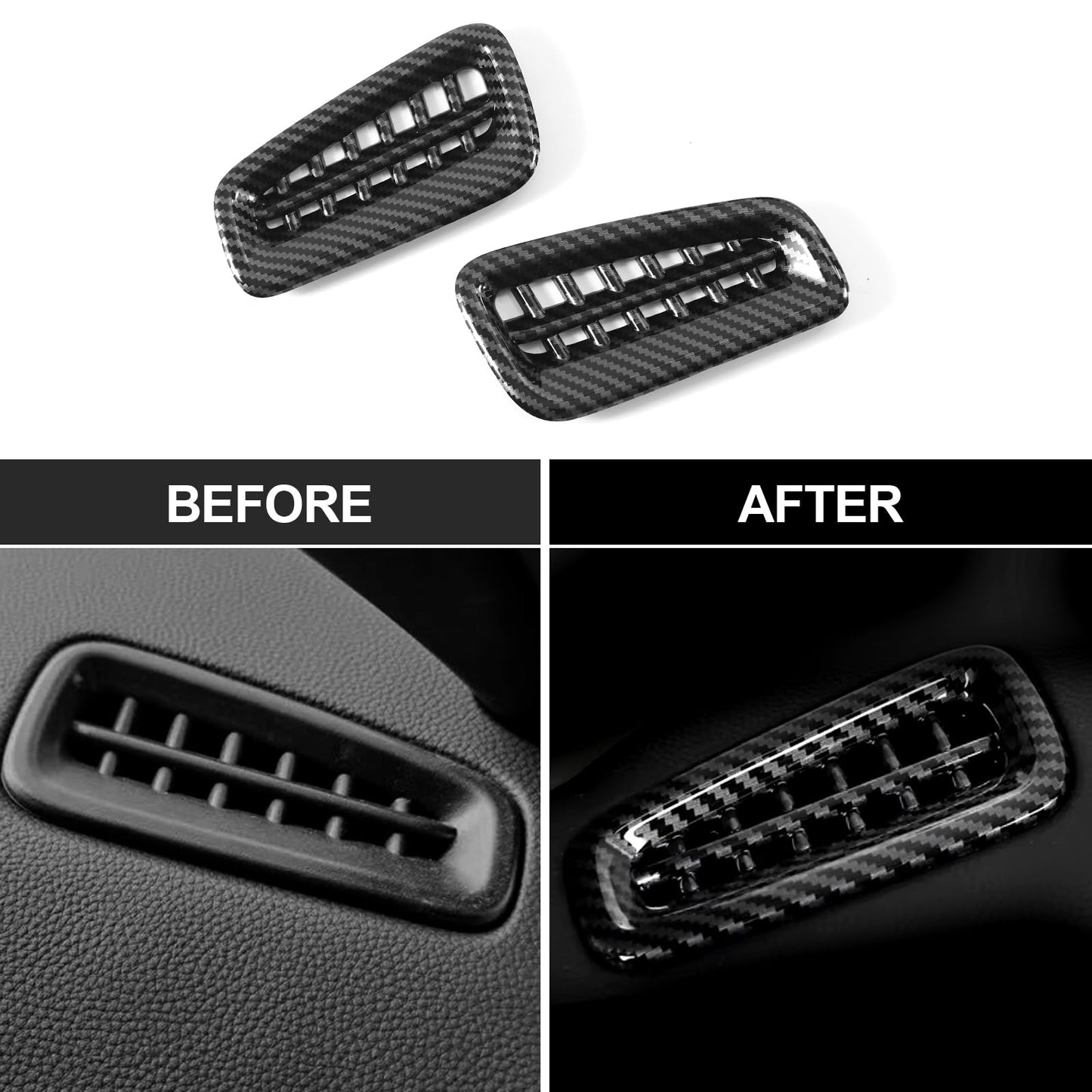 Fancemot 14 Pcs Carbon Fiber Interior Kit Compatible with 2022-2026 11th Gen Honda Civic, AC Air Vent Cover Steering Wheel Cover Gear Shift Panel Cover Inner Door Handle Cover