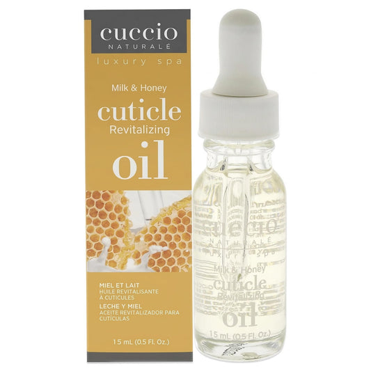 Cuccio Naturale Revitalizing Cuticle Oil - Hydrating Oil For Repaired Cuticles Overnight - Remedy For Damaged Skin And Thin Nails - Paraben/Cruelty-Free Formula - Milk And Honey - 0.5 Oz