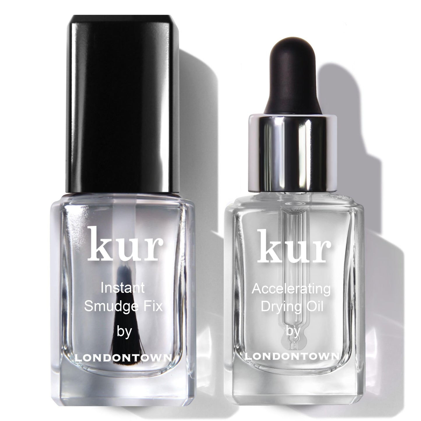 LONDONTOWN S.O.S. Salon Staples Set - Instant Smudge Fix, Accelerating Drying Oil, Smoothes and Fixes Manicures Ultra Fast Drying Set .40fl oz Each