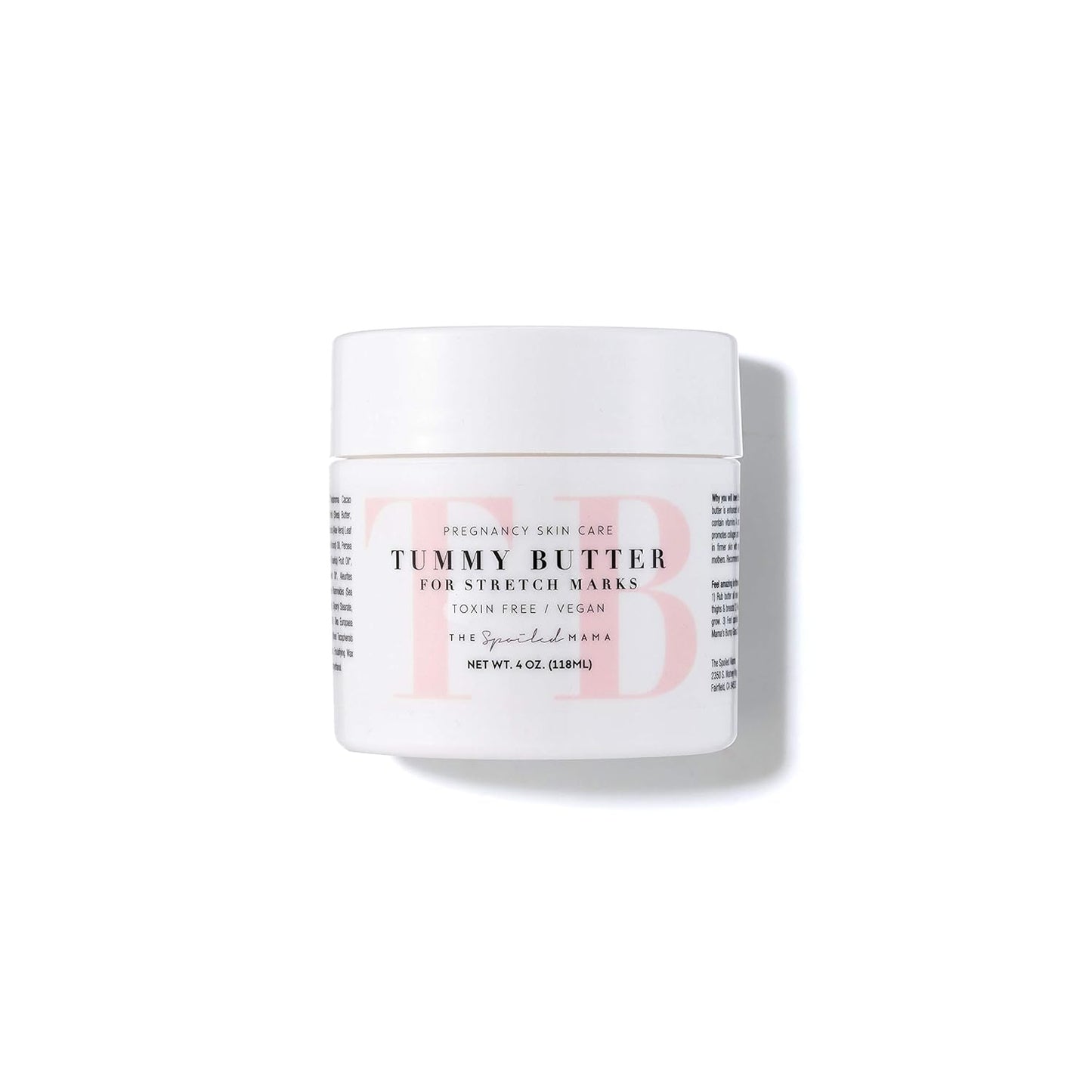 Tummy Butter Stretch Mark Prevention Cream - Safe for Pregnancy - Cocoa Butter & Shea Butter - Toxin Free - Vegan - C-Section Scar Lotion for Dry Pregnancy Skin