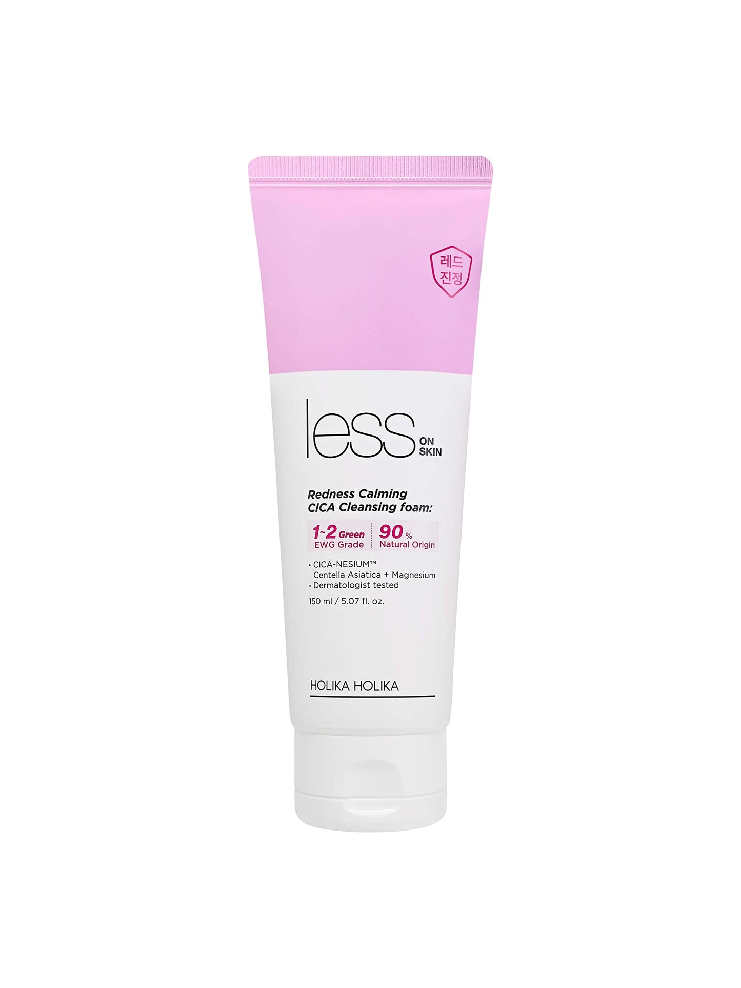 HOLIKA HOLIKA Less on Skin Redness Calming CICA Cleansing Foam 5.29 Ounce