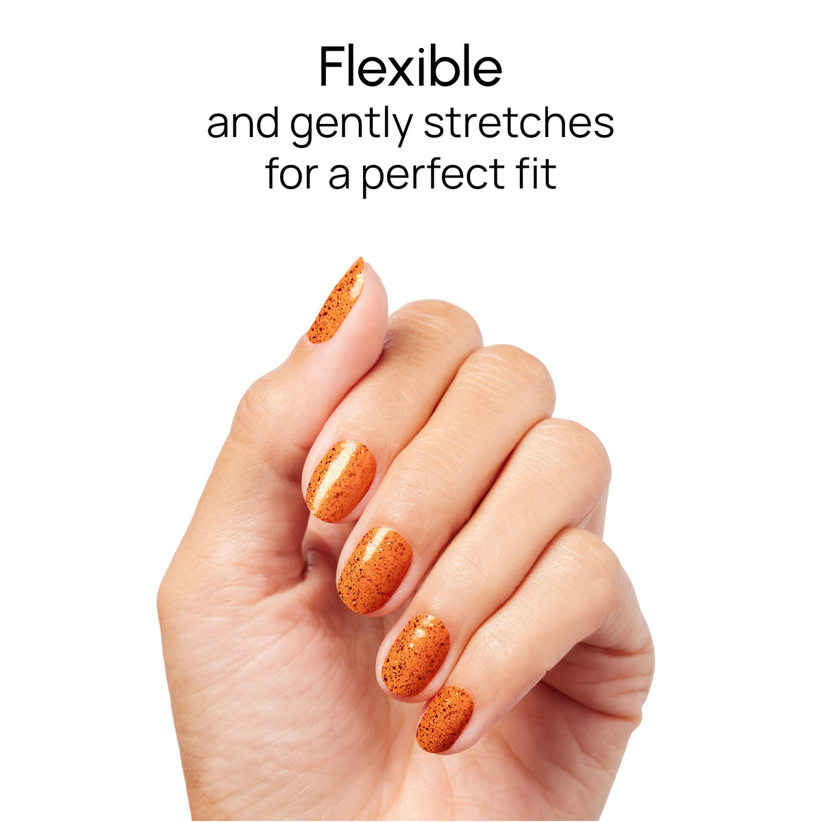 Color Street - Ominous Orange Nail Polish Strips - Real Nail Polish Stickers for Costume, Cosplay, Party & Festival Looks - 16 Double-Ended Strips