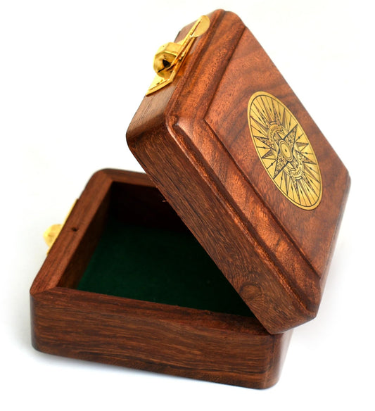TA dizayn Antique 3" Indian Rosewood Keepsake Wooden Box -Decorative Vintage Storage Box - Antique