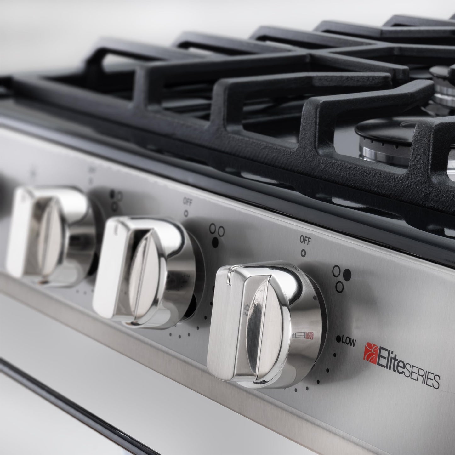 RecPro Suburban RV 3 Burner Propane Gas Cooktop | Slide-In Black Triple Burner Stove | 9000 BTU Front Burner, Dual 6500 BTU Rear Burners | Piezo Ignition | 12V DC