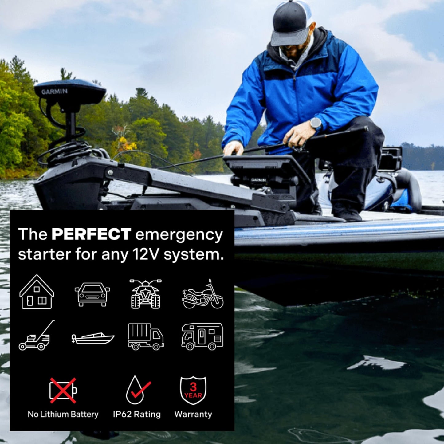 Novus Start Super Capacitor Jump Starter: No Prep Needed, No Internal Battery, Eco-Friendly & Maintenance-Free Car Accessory, No Need to Pre-Charge, 800 Amp Power, Designed for Any 12V Gas Engine