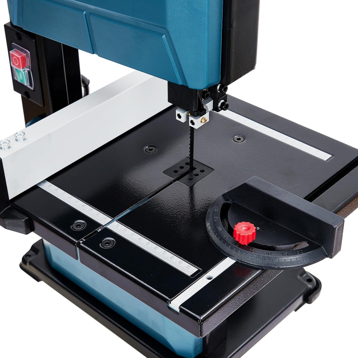 PioneerWorks 8-Inch Bandsaw, 3-Amp Band Saw, 1800FPM Benchtop Bandsaw with Removable Safty Key, 0-45 Tilting Range, Saw For Cutting Wood with Fence and Miter Gauge, Band Saws for Woodworking