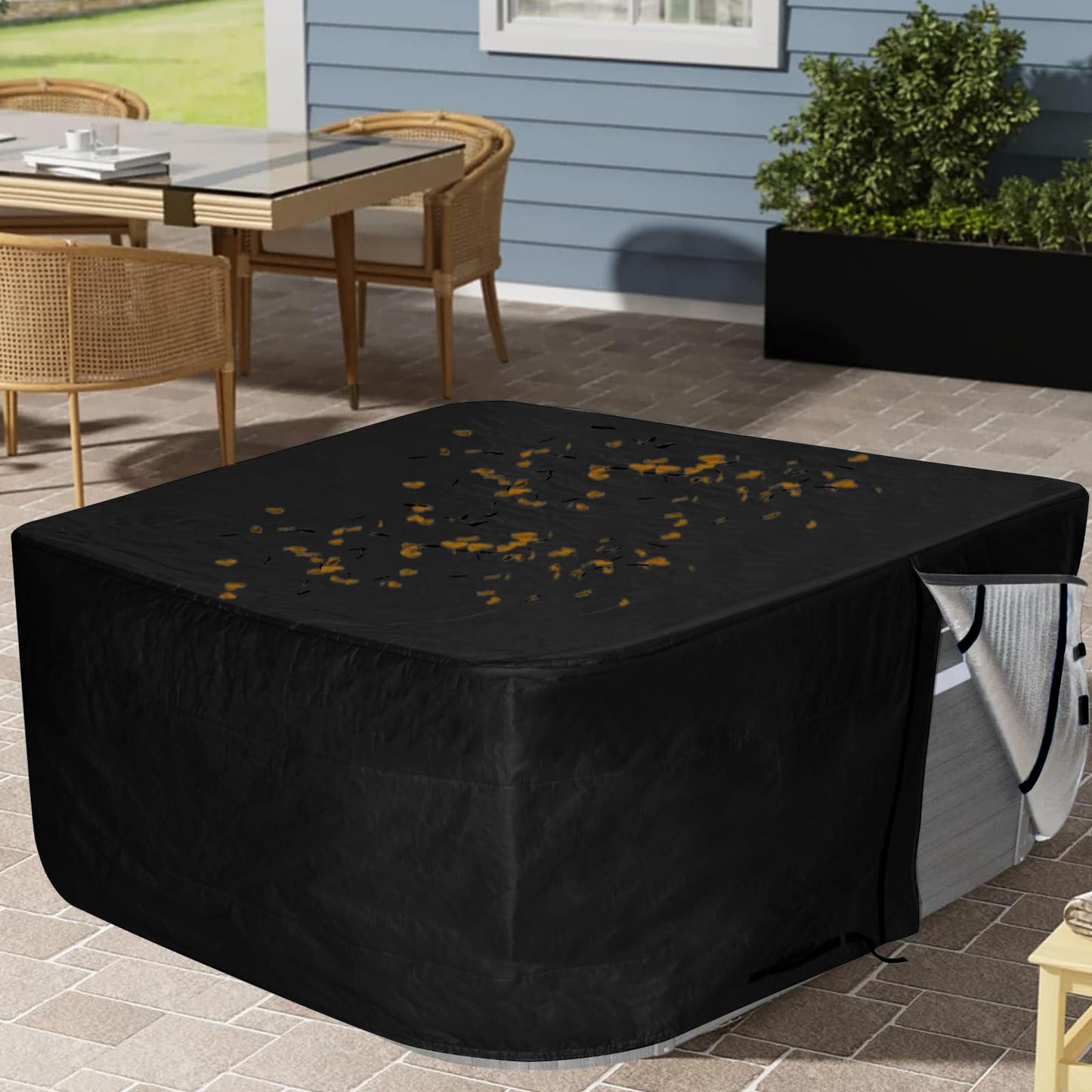 Insulated Hot Tub Cover with Insulation,Hot Tub Thermal Blanket,Winter Protection Spa Cover, Inflatable Waterproof Cap for Energy Efficient Full Coverage Dustproof