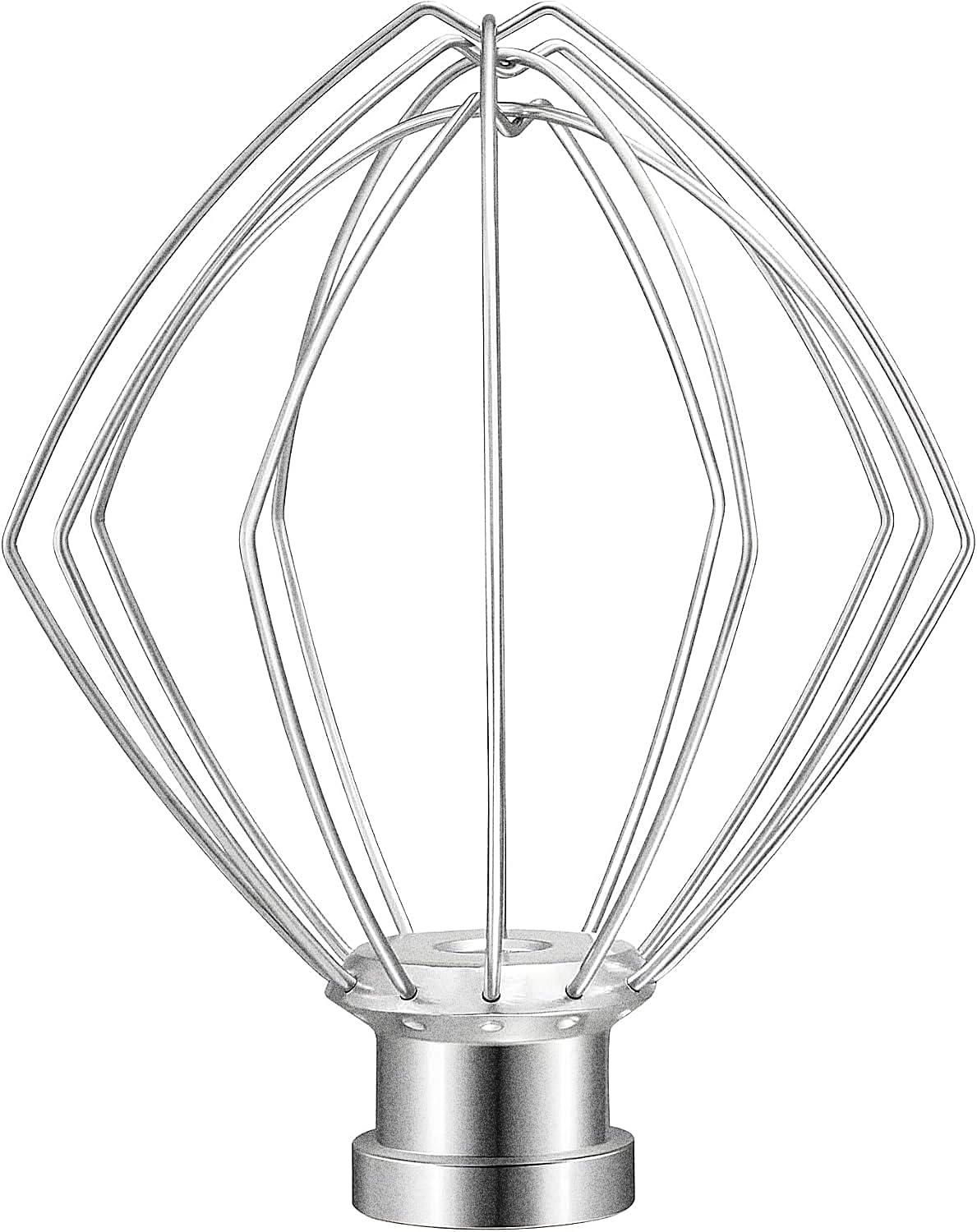 K45WW Stainless Steel 6 Wire Whip Attachment for KitchenAid 4.5-5 Quart Tilt-Head Stand Mixer Whisk Attachment for Whipping Egg Whites, Cream and Cake Batter, Fast Whisk Attachment fits