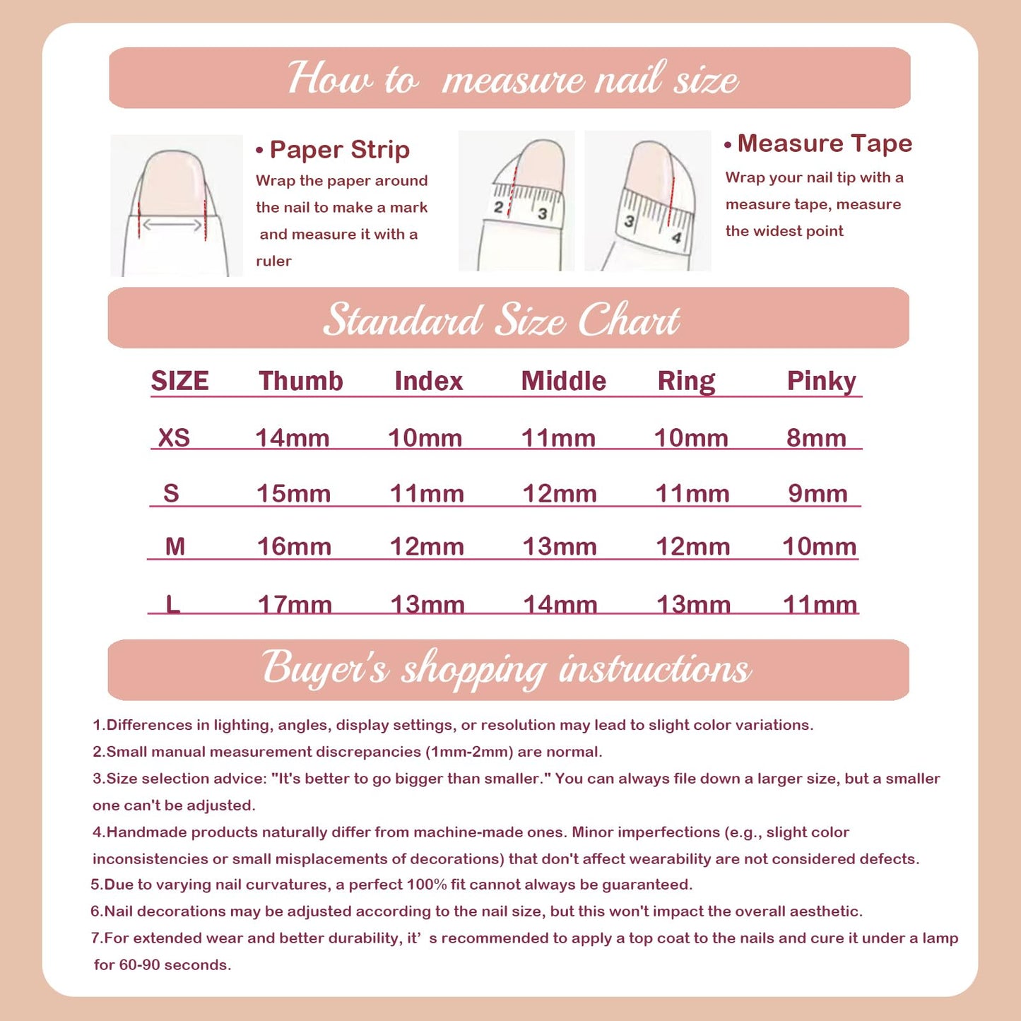 Handmade Square Press On Nails, French Tip Long, Rhinestone Pearl Ombre Nude for Women Gift, Reusable Stick On Fake Kit With Glue (NudePearl, M)