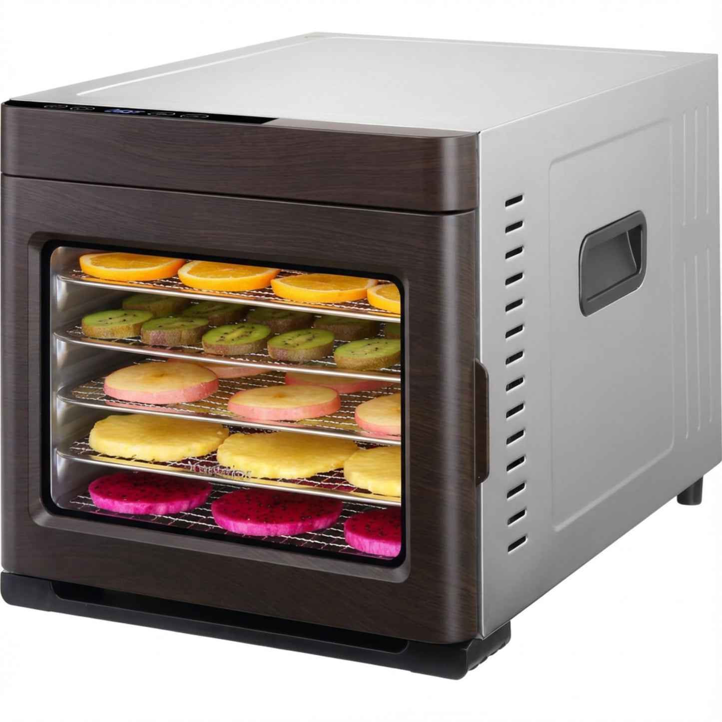 Stainless Steel Food Dehydrator, 700W, with Large 6 Trays (6.5 ft²) Drying Space, Digital Temp 86–167°F & 48H Timer, Dishwasher-Safe 18/8 Trays, for Jerky, Fruit, Herbs & Dog Treats