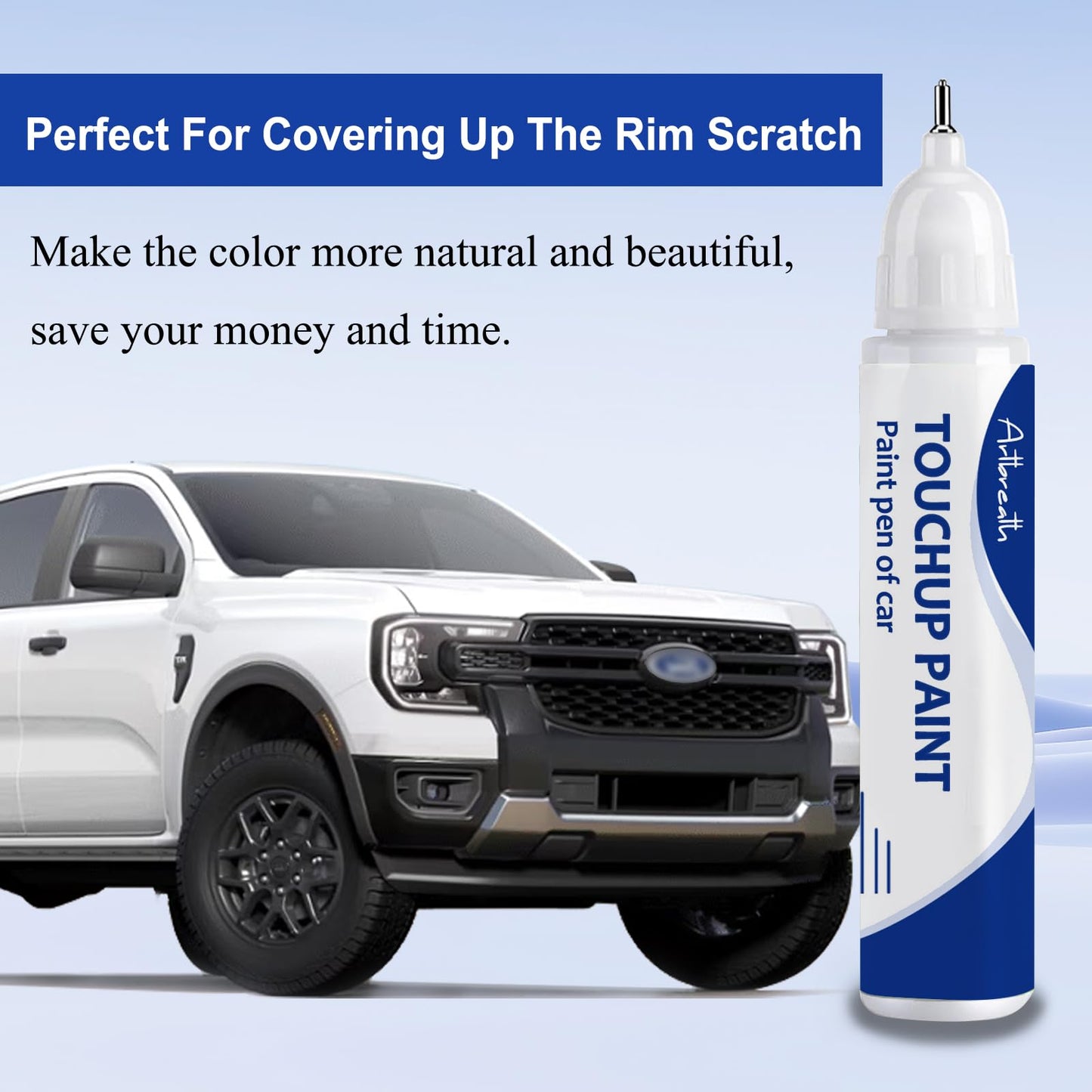 Oxford White(YZ/Z1/M6887) Touch Up Paint for Ford -Exact Match–Chips and Nicks Car Paint Scratch Repair Kit Automotive Paint Pen for F-150/Mustang/Transit/Explorer/Ranger/Escape/Edge