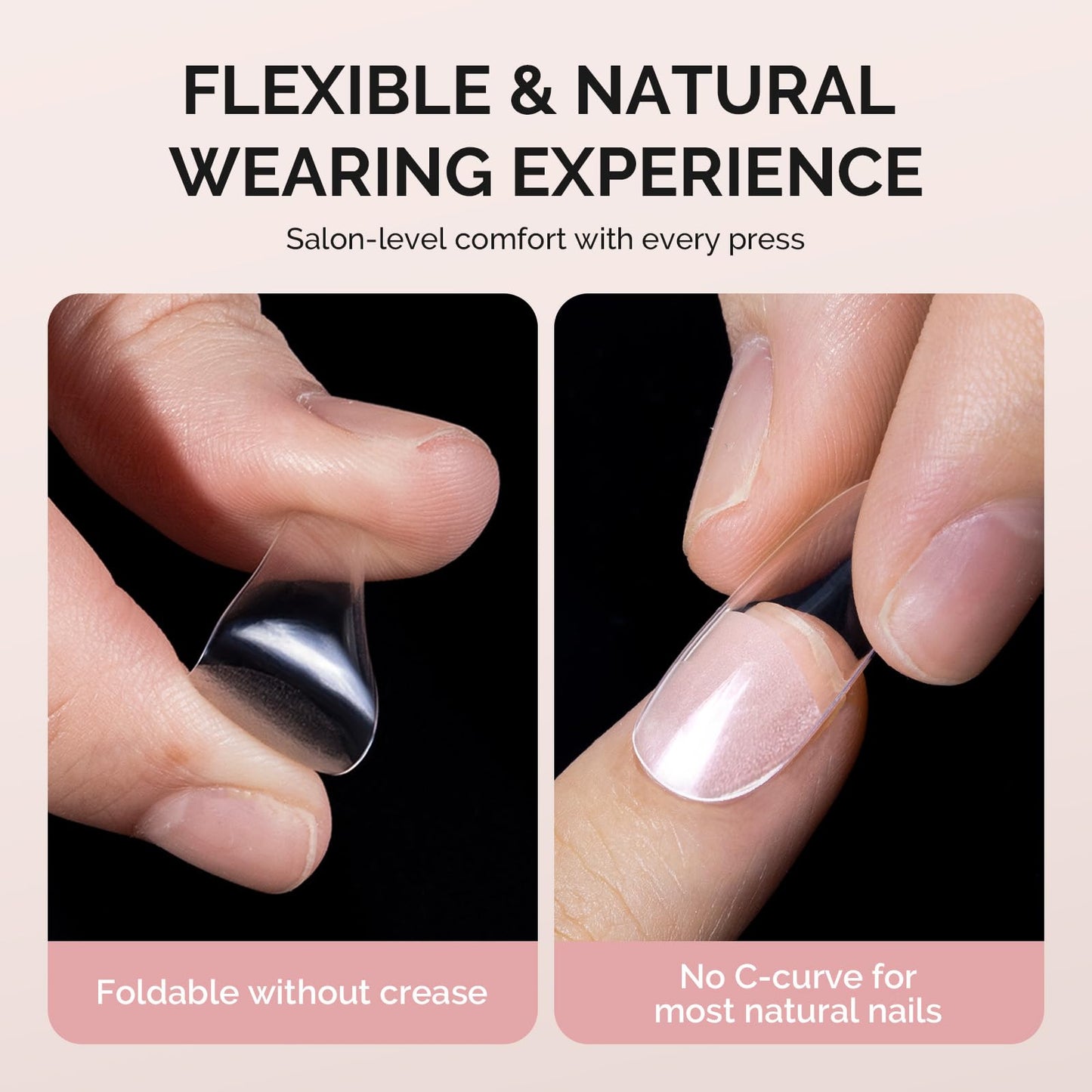 MelodySusie Short Almond X Nail Tips - 600Pcs 15 Sizes Clear Acrylic, Half Matte Full Cover Press on Nails for DIY Extension & Salon Use, Pre-Shaped for Long-Lasting Manicure