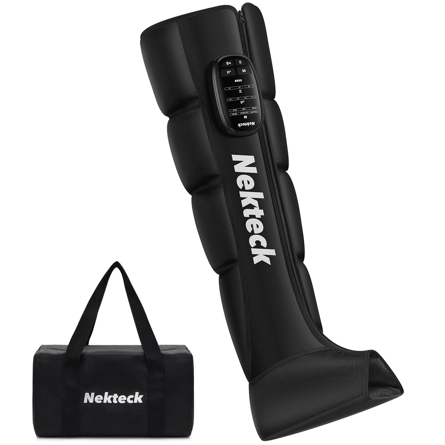 Nekteck Cordless Leg Compression Massager, Rechargeable Massage Tools for Circulation and Pain Relief, Portable Full Leg Boots, Gifts for Mom Dad Men Women, Single Unit