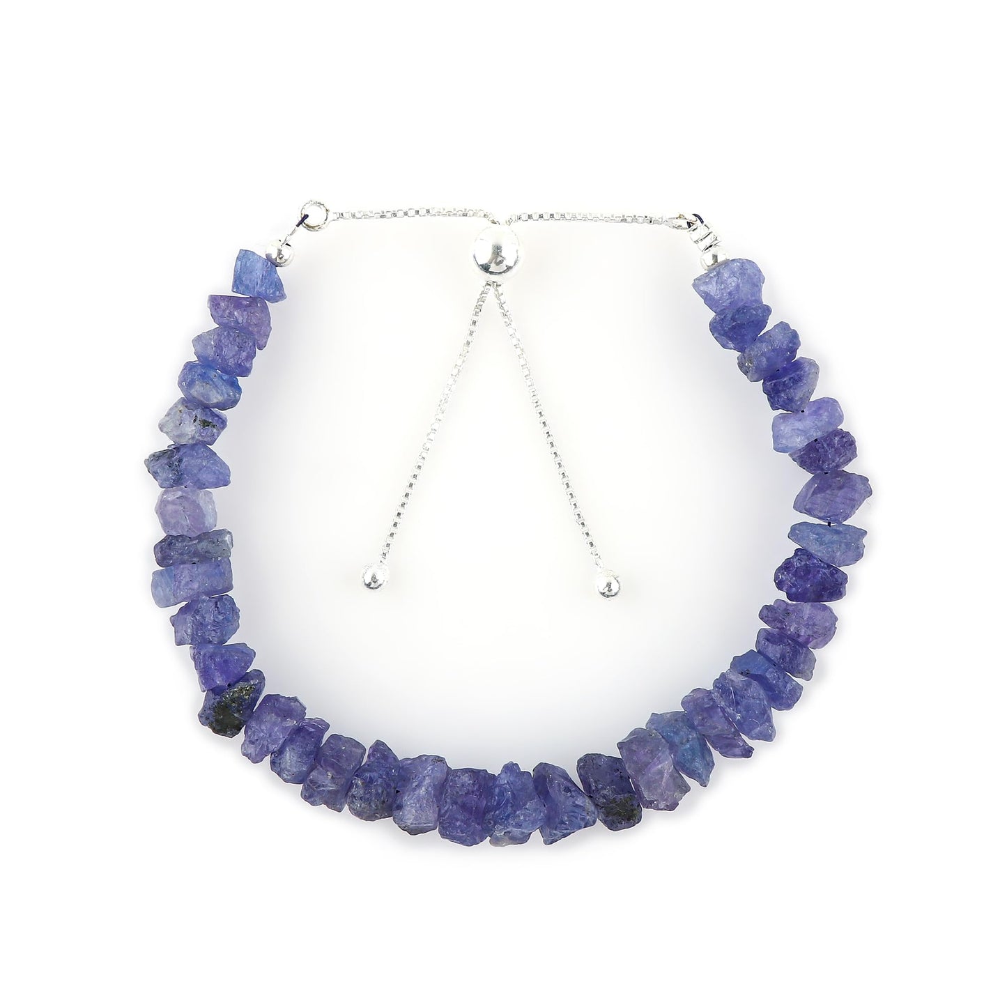 CRYSTALINES Raw Natural Blue Tanzanite Gemstones Bolo Bracelets, December Birthstone, Rough Stones, Handmade Jewelry, Adjustable Slider, Chakra Healing Crystals, Christmas Gifts for Women