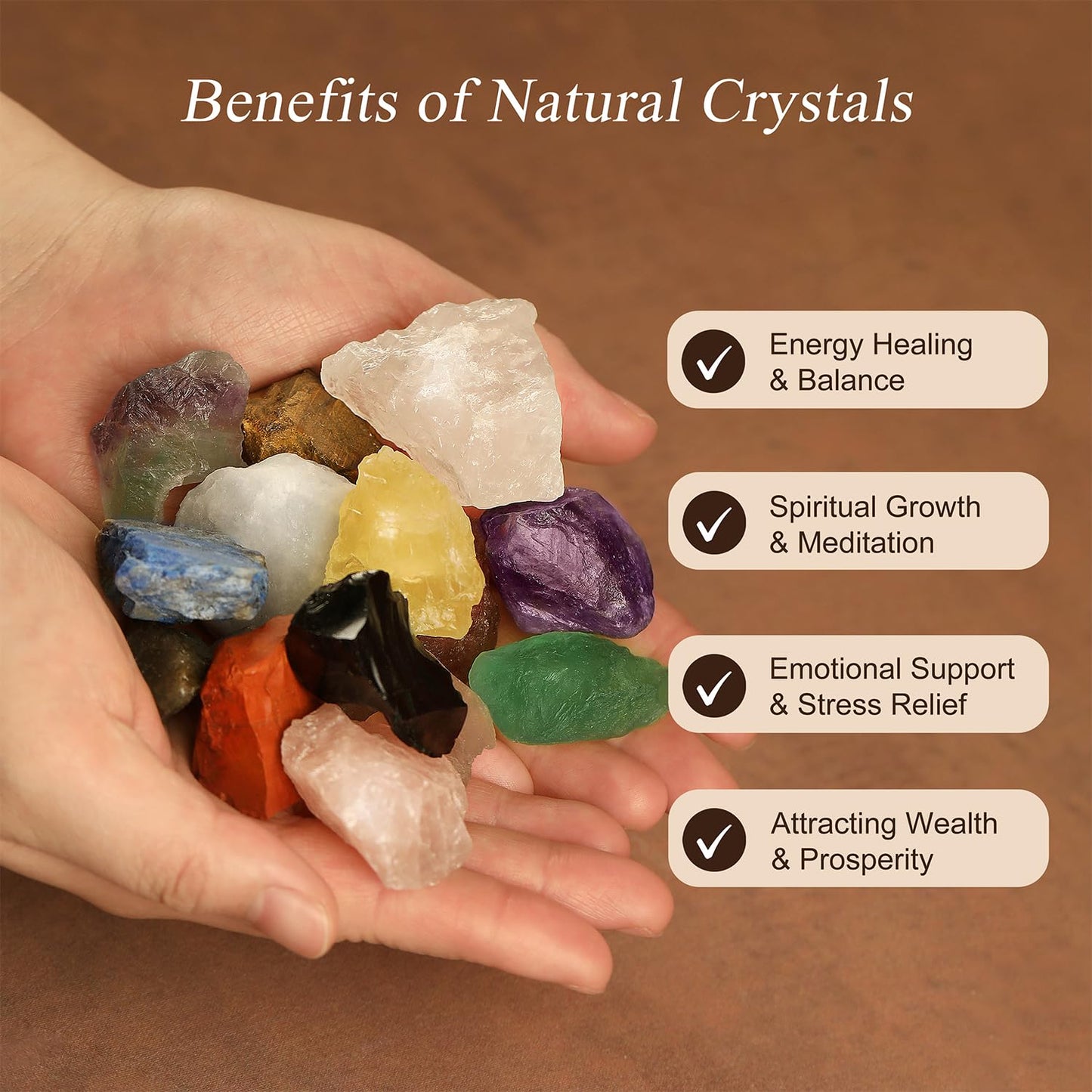 MAGIC AND MIRACLES Rose Quartz Crystal Trees of Life for Home Office Desk Deco, Bonsai Tree, Chakra Healing Crystals Stones for Money Good Luck Pink Stone Crystals Birthday Gifts for Women