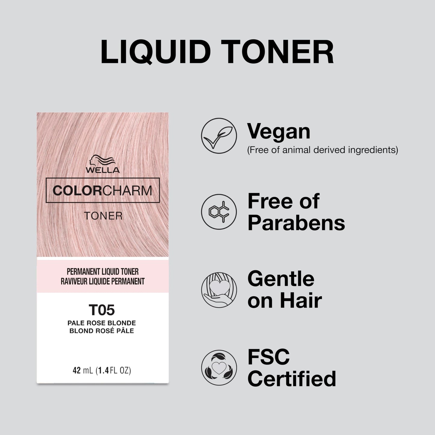 WELLA colorcharm Hair Toner, Neutralize Brass With Liquifuse Technology, T27 Medium Beige Blonde, 1.4 oz (Pack of 2)