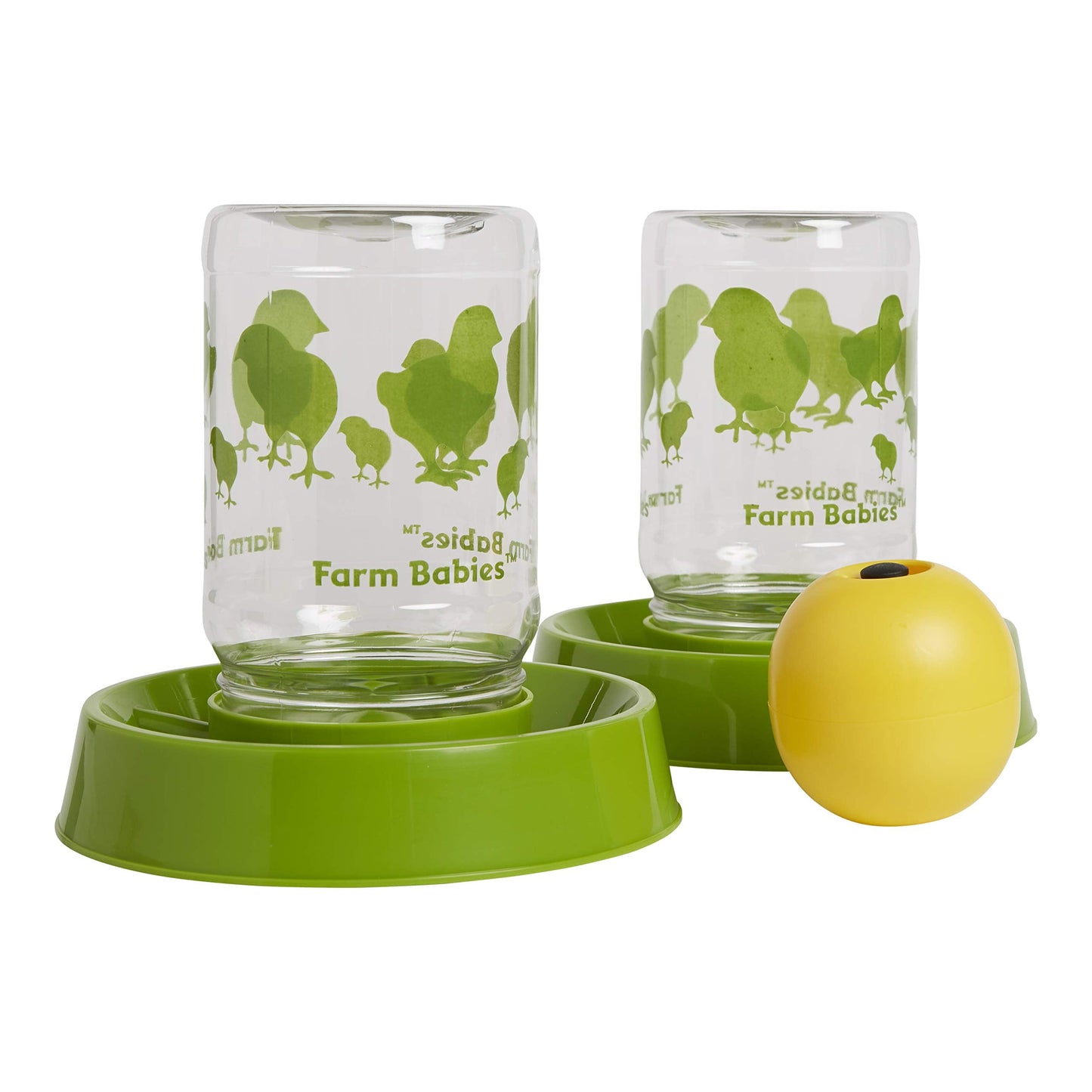 LixitÂ® Baby Chick Feeder or Waterer - Made in USA (Pack of 2 w/Ball)
