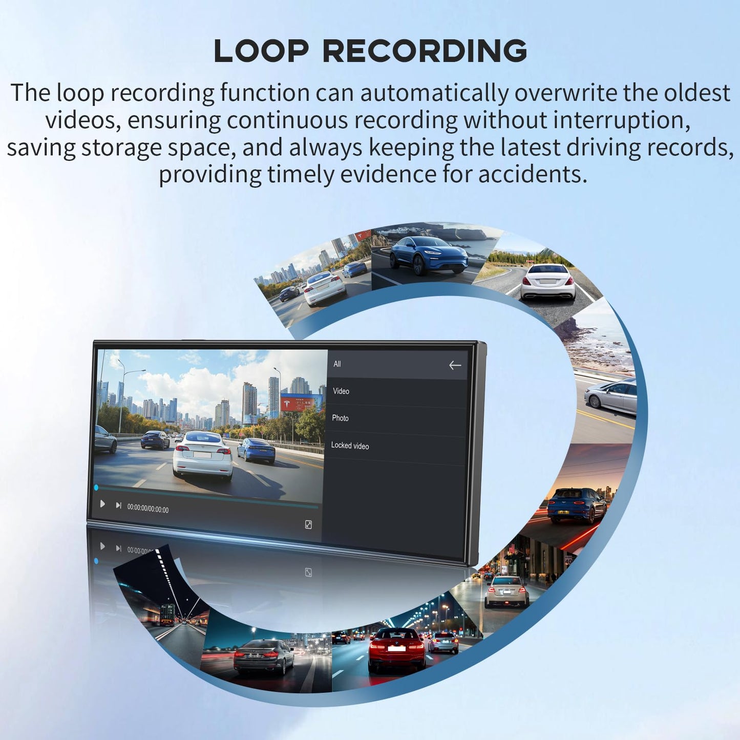 Largest 11.5" Portable Carplay Screen for Car, 4K Wireless Car Play & Android Auto, Upgrade Touchscreen with Dash Cam, App Control/Loop Recording/Backup Camera/Mirror Link/GPS/FM for All Vehicles