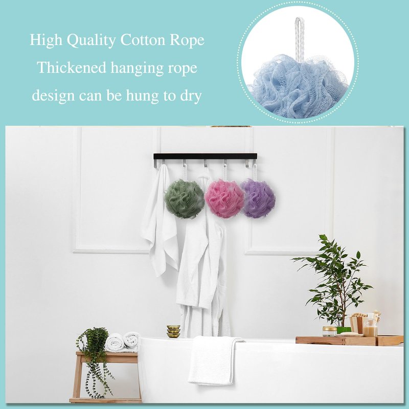 Nitial 50 Pcs Large Bath Shower Loofah Sponge Bulk 60g Exfoliating Bath Sponge Soft Shower Scrunchies Colorful Bath Loofahs for Men Women Shower (Soft Color)