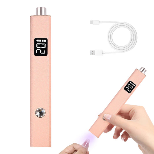 gzpynsgaoh 2 in 1 U V Nail Lamp Cat Eye Magnet 8s Flash Cure Lamp Nail Portable Cordless UV/LED Nail Dryer for Gel Polish with Magnetic Cat Eye Design,U V Light for Gel Nails.(Pink)