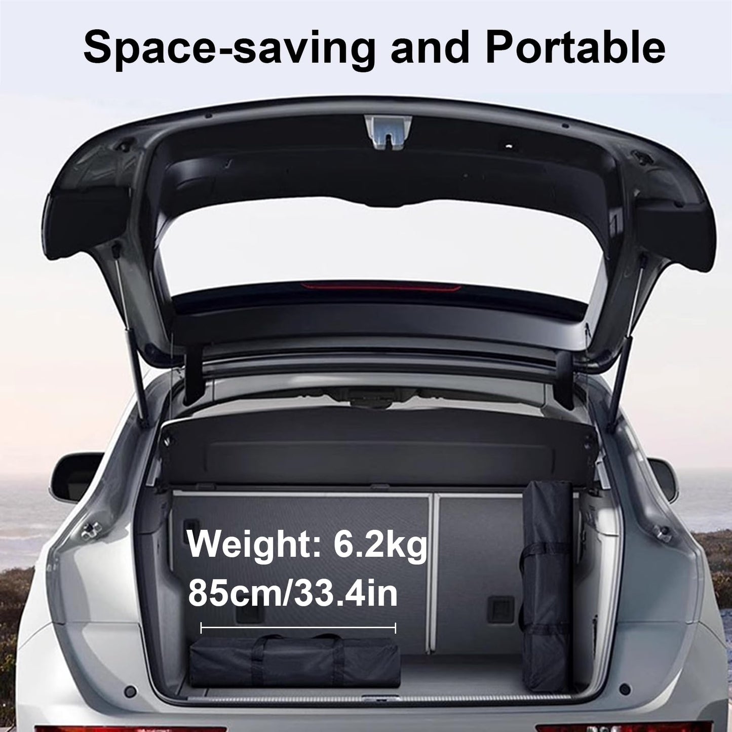 Fully Automatic Car Umbrella for Roof with Remote, Universal Car Tent with Bracket, 4.8M Portable Protection Carport, Folded Cars Sun Shade Movable Canopy for Sedan SUV