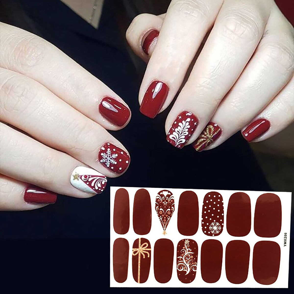 DANNEASY 30 Sheets Solid Color Nail Wraps Glitter Nail Polish Stickers Self Adhesive Nail Stickers Nail Polish Strips for Women Girl Nail Accessories with Nail File