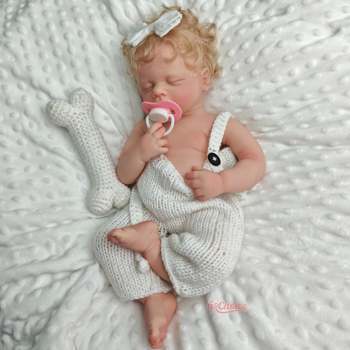 Oppaionaho Full Body Silicone Baby Doll with Hair 20 Inch Lifelike Reborn Baby Dolls Girl with Mouth That Opens Sleeping Newborn Doll Anatomically Correct