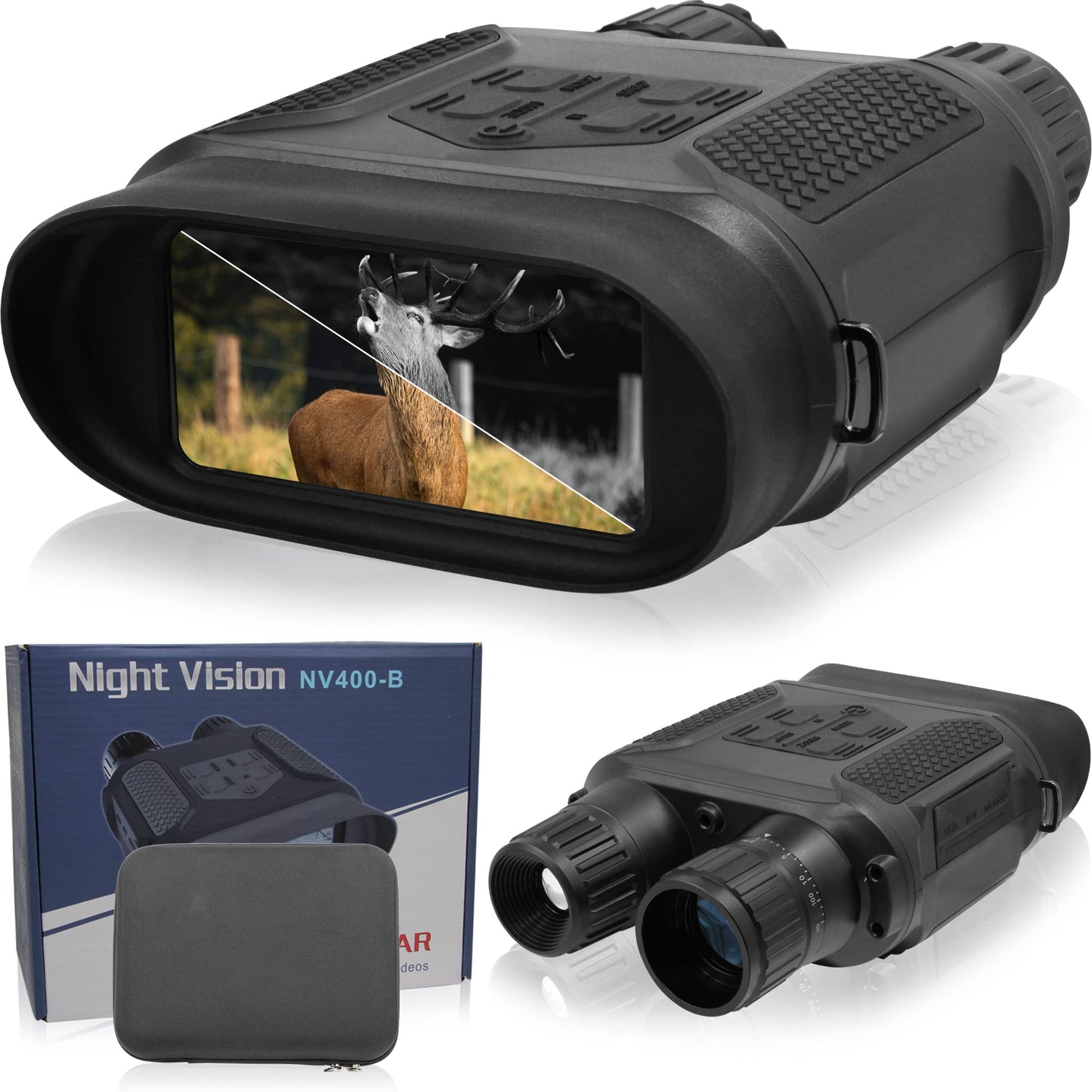 Tydeux Night Vision Binocular/Digital Infrared Night Vision Scope - Infrared 2x31 Waterproof Hunting IR Telescope with 2.0 inch TFT LCD in-View, 640x480p HD Photo Camera Video Display