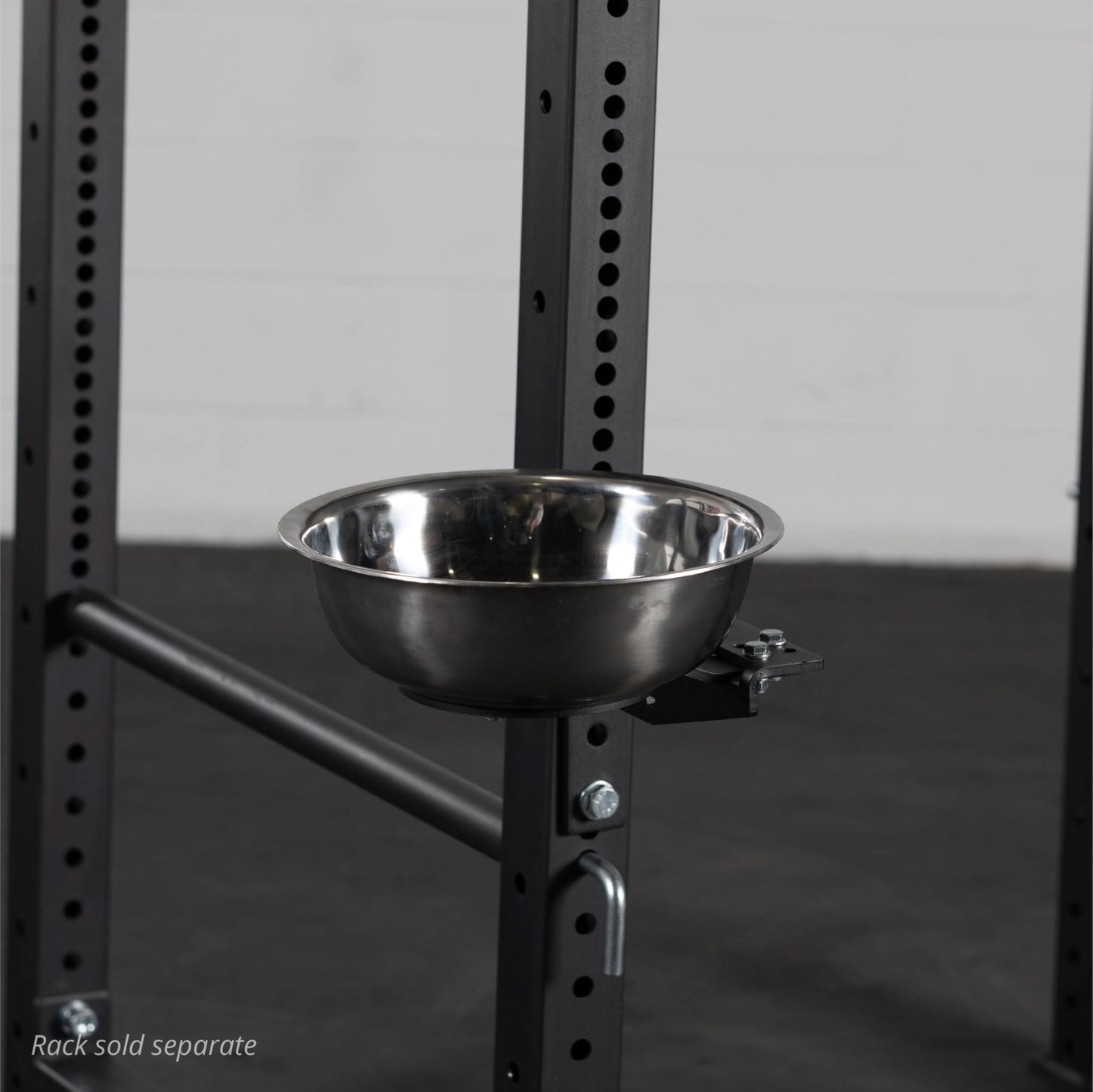 Titan Mounted Rack-Mounted Chalk Bowl Fits T-3 or X-3 Series Power Racks, 14" Stainless Steel Bowl"