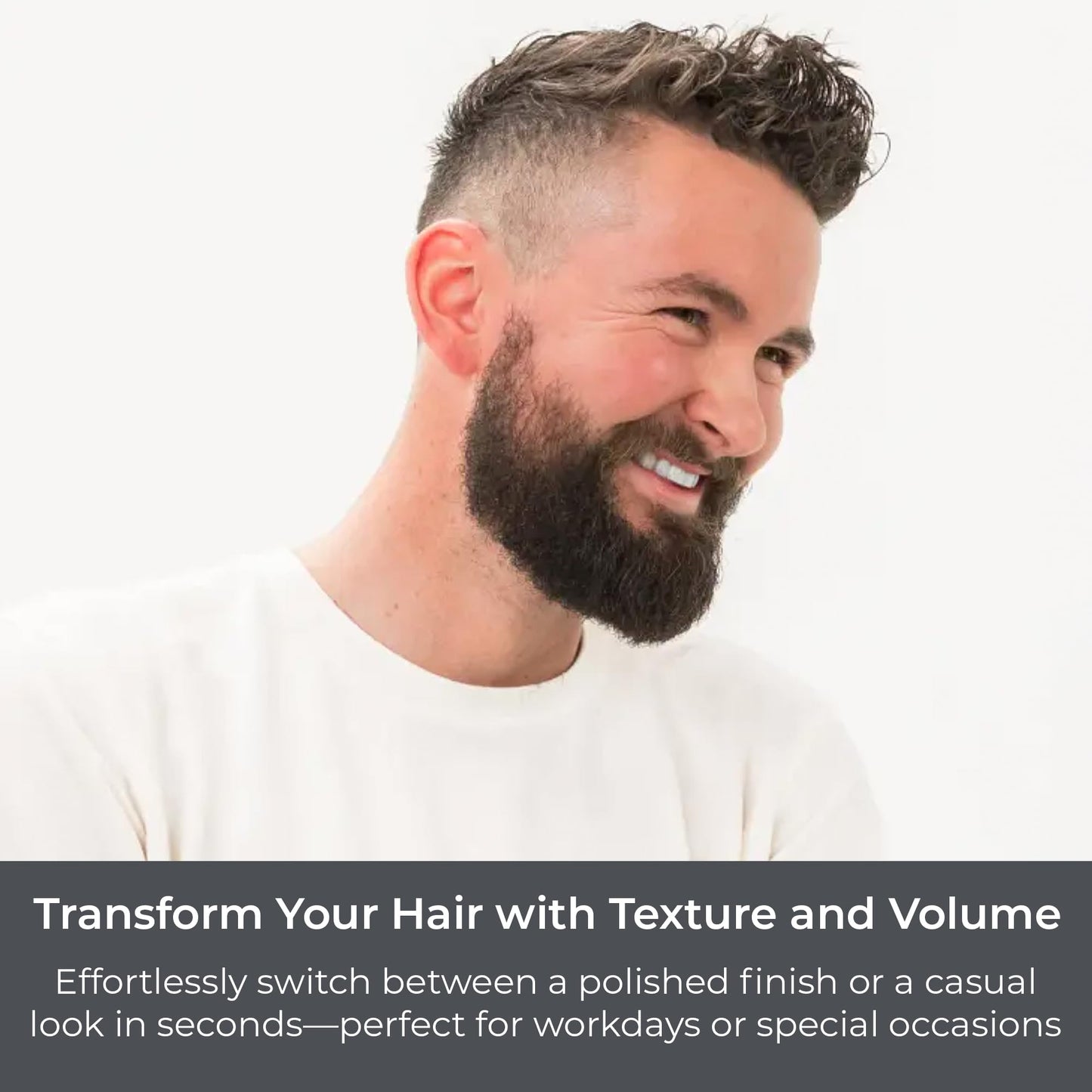 CIBU for Men Texture Grip Foam 6oz - Hair Styling Foam for Long Lasting Hold, Texture, and Volume While Keeping a Healthy Hair - Ideal for Messy, Sleek, and Casual Hair