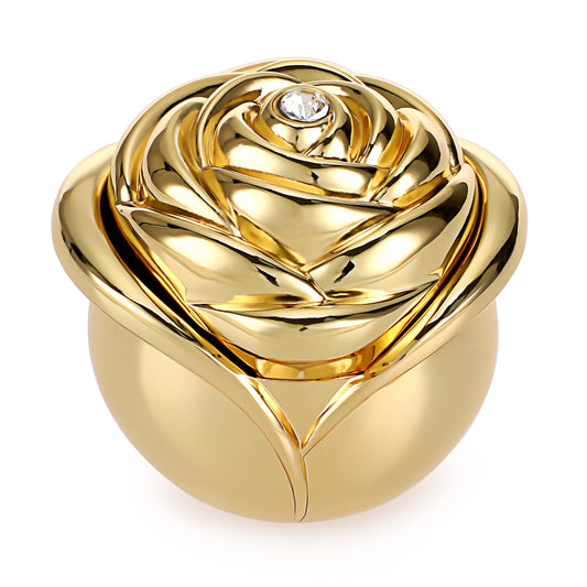 Hipiwe Rose Shape Vintage Jewelry Box - Gold Metal Trinket Organizer Small Jewelry Storage Holder Treasure Box Case Keepsake Box for Rings Earrings Necklace Gift for Women, Large