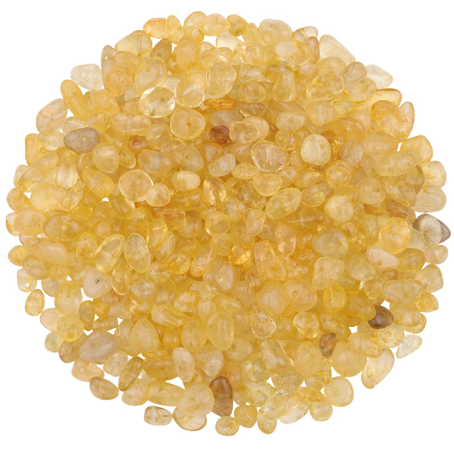 400pcs Natural Chip Stone Beads for Jewelry Making Citrine 5-8mm Irregular Gemstones Healing Crystal Loose Rocks Bead Hole Drilled for Ring Earrings Necklace Bracelet Making DIY Art Crafts
