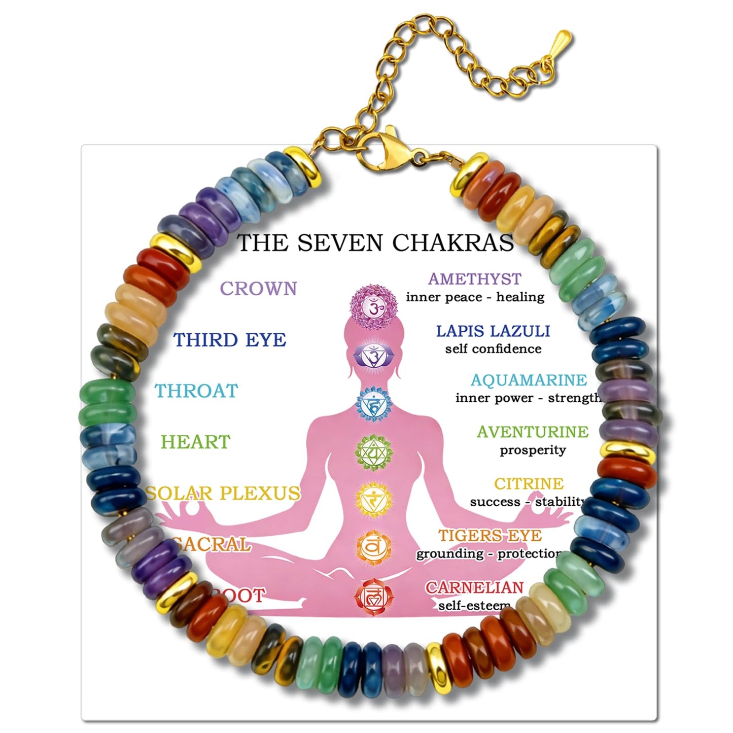 igvean Healing Crystals Chakra Bracelets Healing Gifts for Women Spiritual Gifts Anxiety Bracelet for Women Birthday Gift Ideas Mothers Day Christmas Gift for Best Friend Mom Daughter Coworker