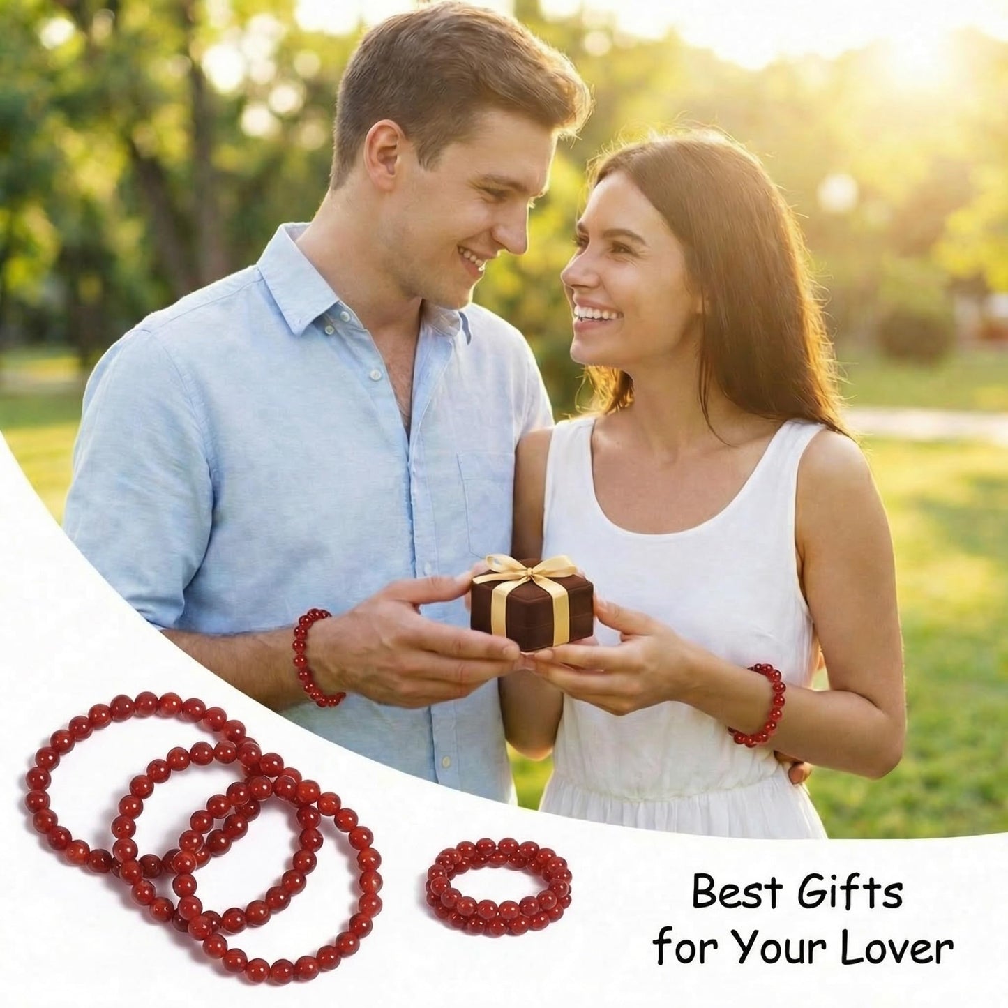 Yochus 45pcs Red Onyx Agate Beads，8mm Healing Power Natural Stone Round Loose Beads for Jewelry Making Earring Necklace DIY Crafts