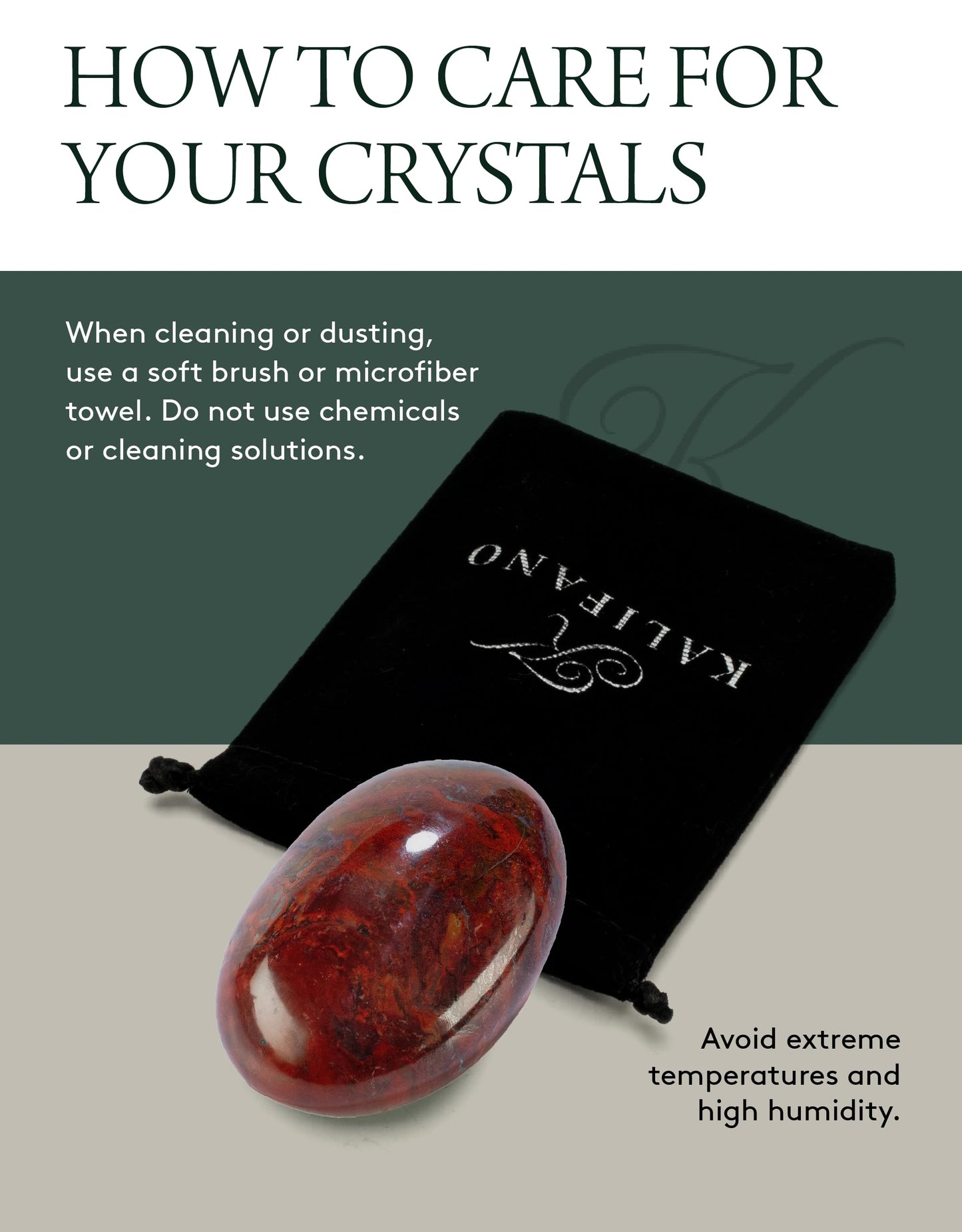 KALIFANO Red Jasper Palm Stone with Healing & Calming Effects - AAA+ High Energy Piedra de Chestnut Jaspe Rojo Reiki Worry Crystal Used for Grounding and Vitality (Information Card Included)