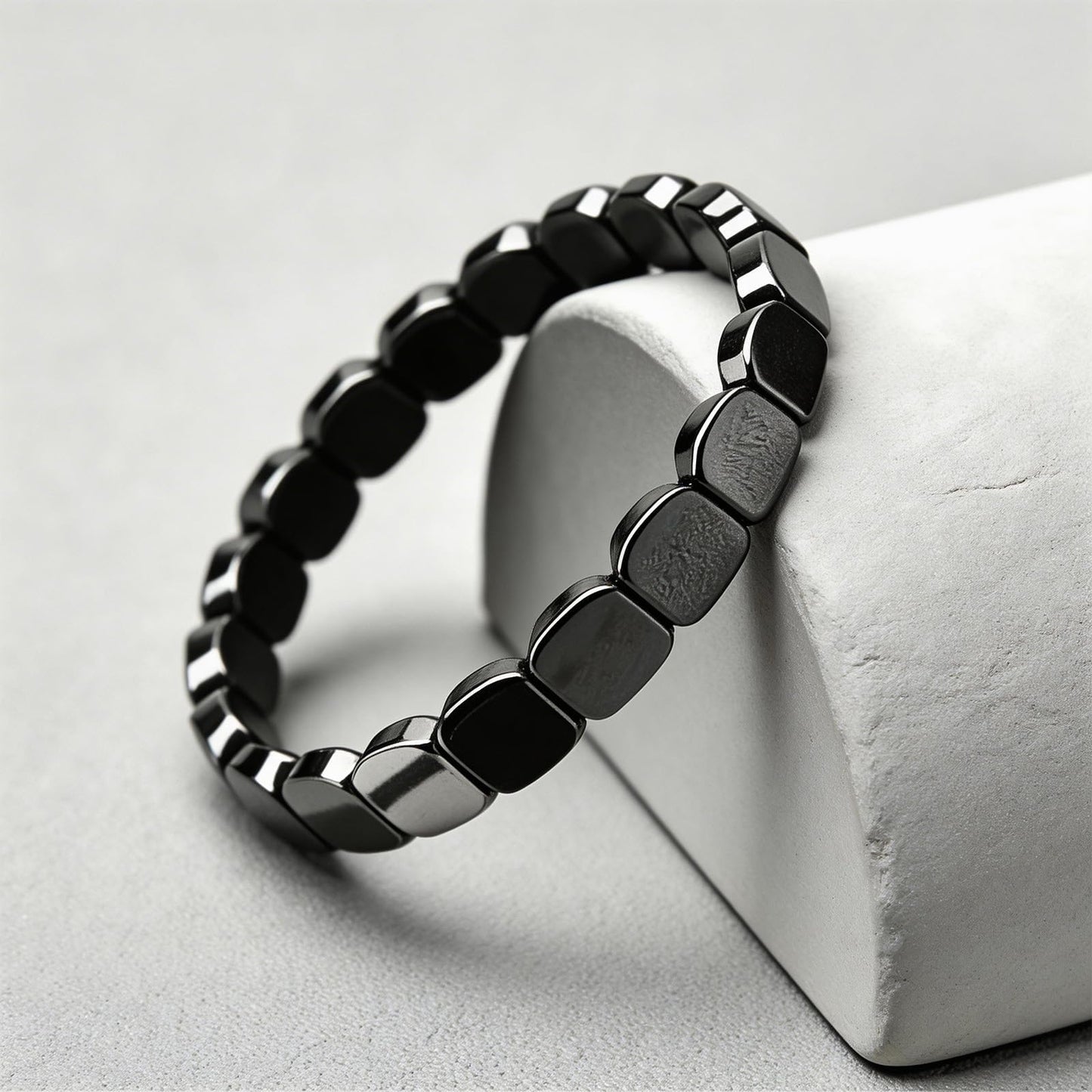 Long tiantian Hematite Bracelet Men Hemios Hematite Hemys Black Beaded Healing Energy Birthday Jewelry Gifts for Husband Brother Boyfriend