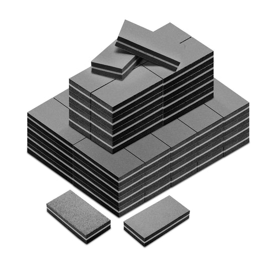 Diesisa Buffer Block Nail File, 100/180 Grit Sponge Nail Buffers for Acrylic Nails, Nails Buffer, Mini Buffing Block Double Sided for Manicure Tools 60 Count - Black