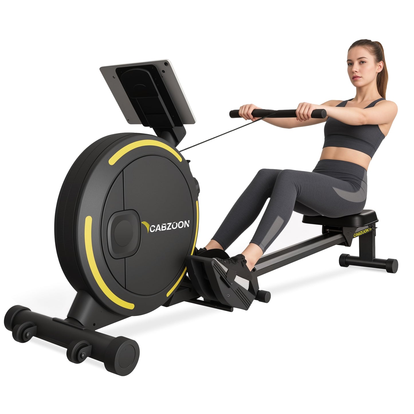 CABZOON Rowing Machines for Home，Magnetic Rowing Machine，Max 265lbs Weight Capacity, Quiet Rower with Tablet Holder，16 Levels of Resistance
