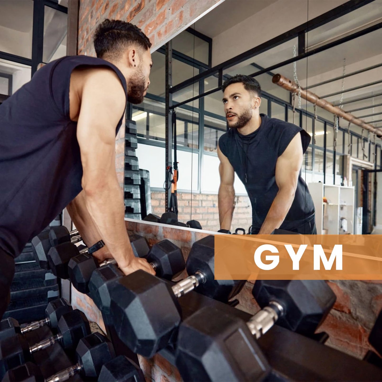 pertetey Home Gym Mirror, 56X16 Inch(1Pack) Large Frameless Tempered Glass Full Body Wall Mounted Mirror for Gym, Yoga, Exercise, Dance Studio