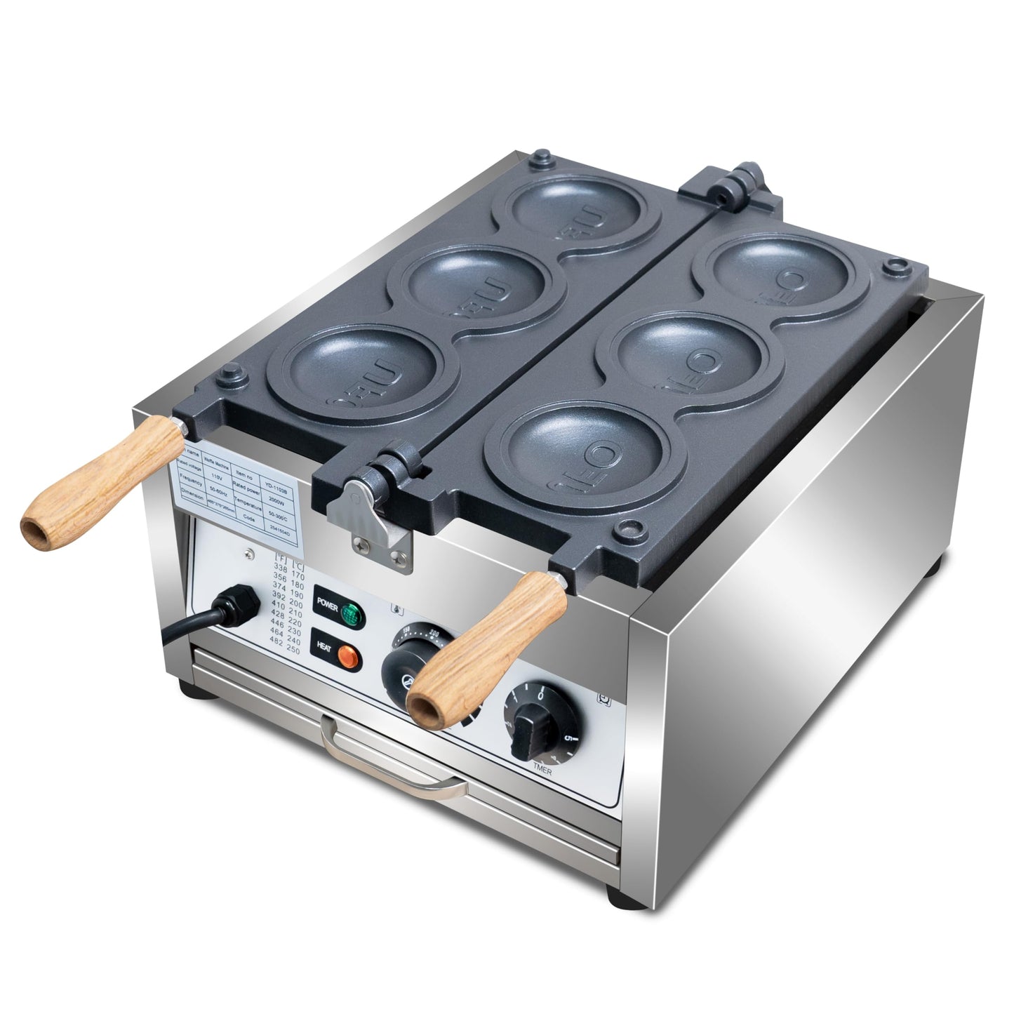 Ice Cream UFO Burger Maker 3pcs, Electric Burger Waffle Maker, rotary Hamburger sandwich machine Non-stick Panini press waffle machine 110V Gelato Panini Press machine for Home Kitchen Use Breakfast