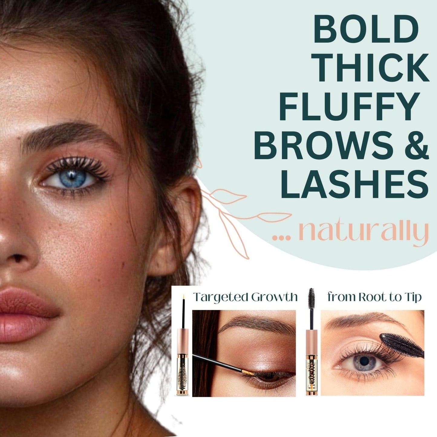 Live Fraiche Organic Castor Oil (4oz) + Filled Mascara Tube, 100% USDA Pure, Cold Pressed, Hexane Free Lash Serum Hair Growth Oil for Eyelashes, Eyebrows, Hair - Brow and Hair Treatment Oil