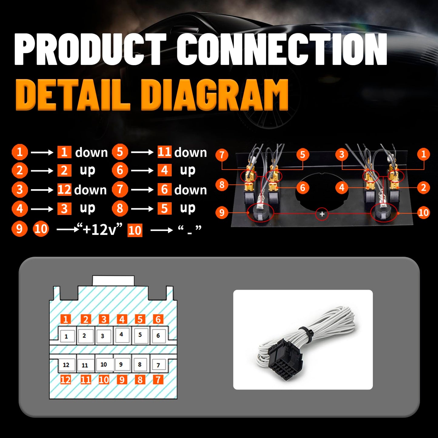 12V Solenoid 8-Valve Air Ride Suspension Manifold Valve with Control Panel Ship Type Switch, Equipped with Five Display air Pressure Gauge red