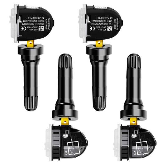 TPAIERR 4Pcs TPMS Sensor, 433Mhz OE 56029398AA, 56029398AB, 68241067AA, 68241067AB Pre-Programed Tire Pressure Monitoring System Sensors Compatible with Jeep/Dodge/Ram 1500 2500 for Chrysler Set of 4