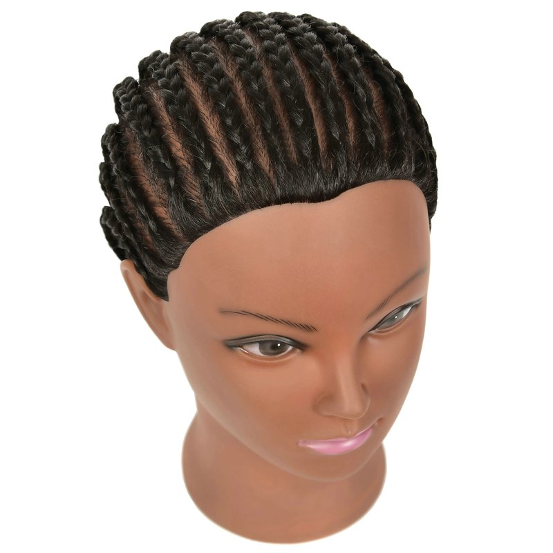 QACIEH Real 100% Human Hair Mannequin Head for Hairdresser Practice Styling Braiding Manikin Cosmetology Doll Training Head with Stand