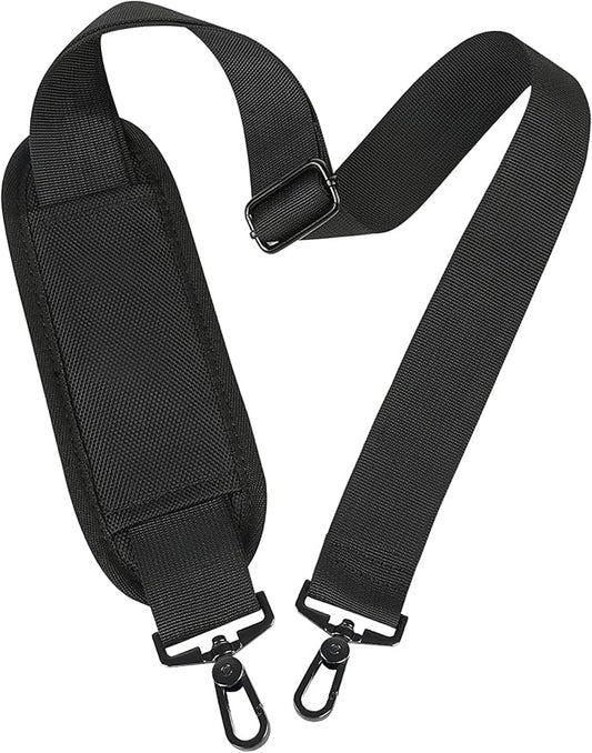 Taygeer Shoulder Strap, 52" Universal Replacement Laptop Shoulder Strap Luggage Duffel Bag Strap Adjustable Comfortable Belt with Metal Hooks for Briefcase Computer Messenger Bag Laptop Case, Black