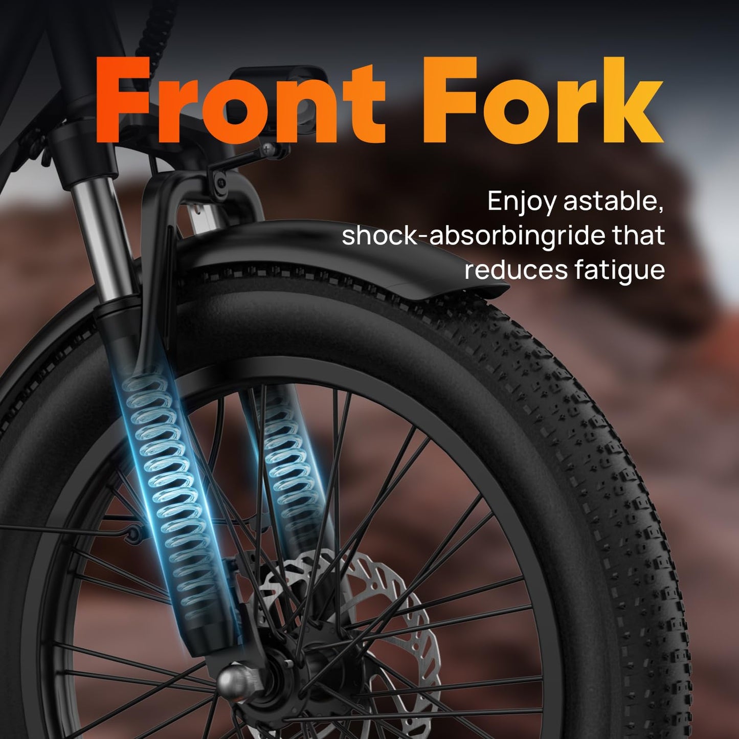URLIFE 20"*3.0 Fat Tire Electric Bike for Adults, 28MPH 48V, 80-Mile, 7-Speed & Suspension, Adjustable Seat for Adults and Teens, UL 2849 (Black)