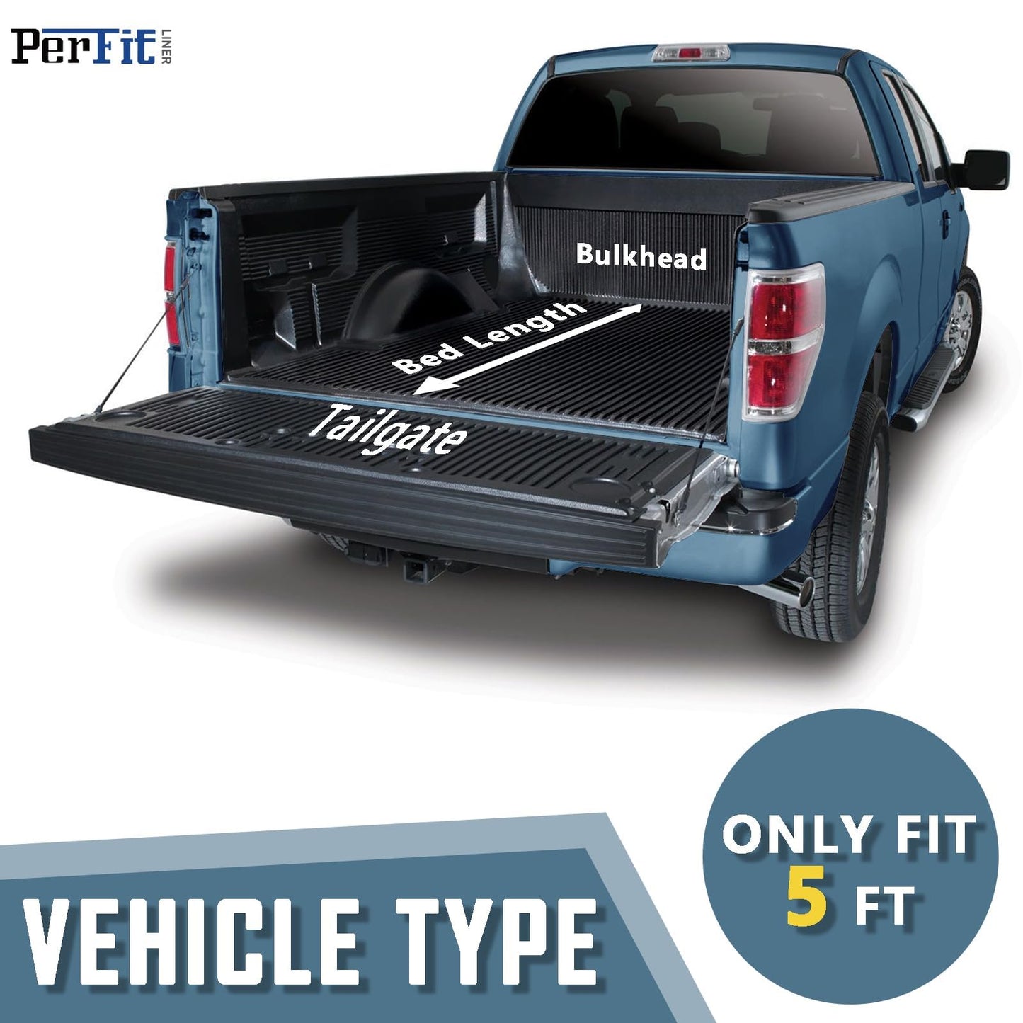 Perfit Liner Soft Roll Up Truck Bed Tonneau Cover for 2005-2015 Tacoma 6 FT (74") Fleetside (NOT for Stepside) Bed, Only fits Models with Factory Deck Rail System