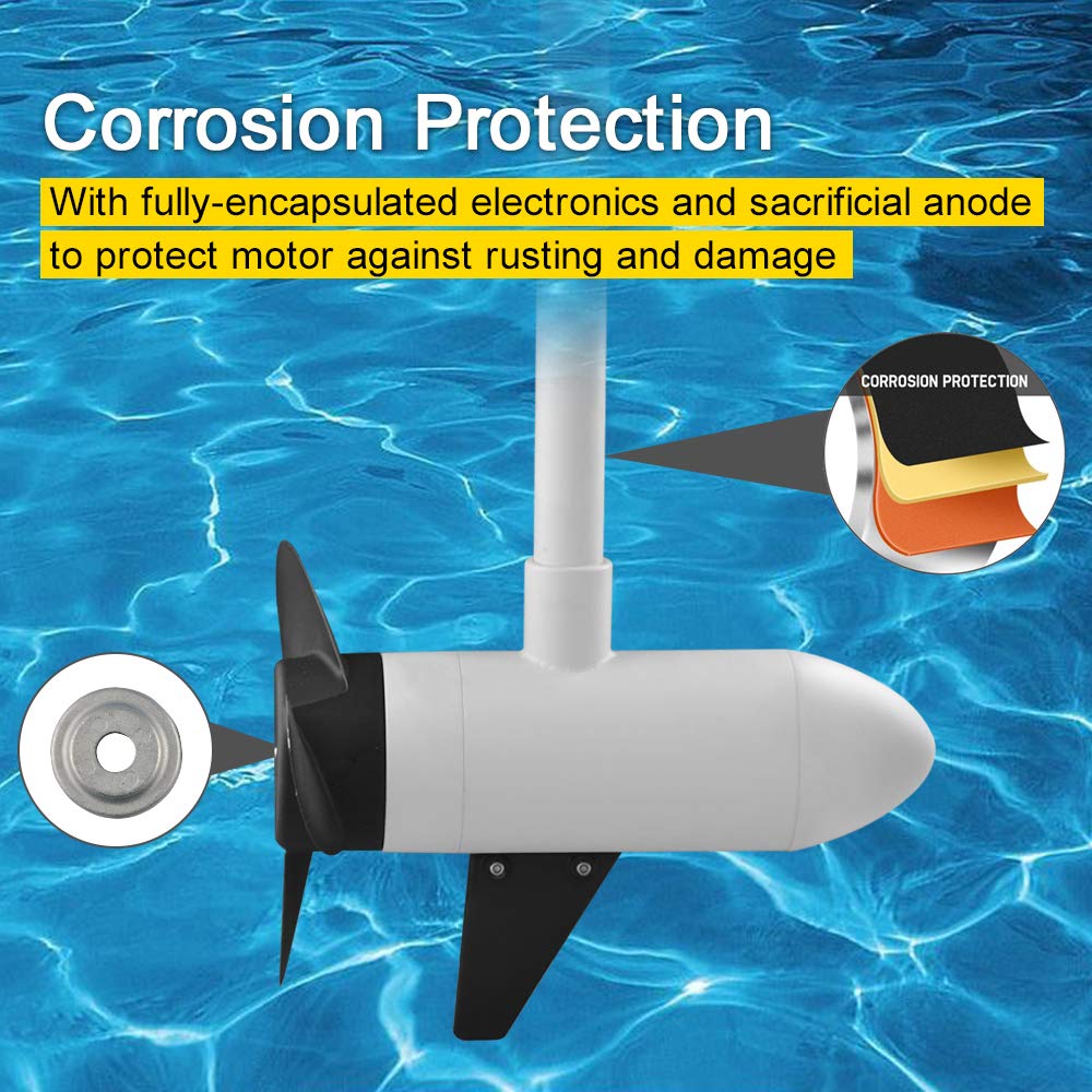 Zichen Haswing CaymanB Bow-Mount Trolling Motor with Wireless Remote Control - 55LBS Thrust, 54in. Shaft, for Fishing Boat in Freshwater & Saltwater