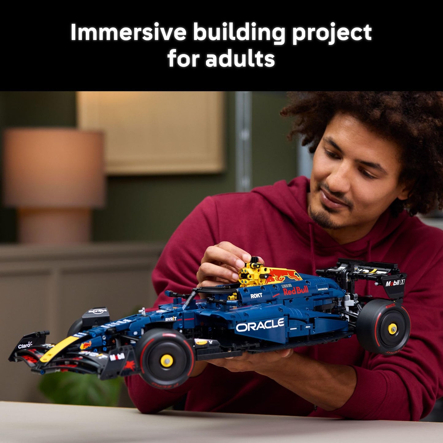 LEGO Technic Oracle Red Bull Racing RB20 F1 Race Car Model Kit - Building Set for Adults, Ages 18+ with Realistic Features - Gift for Birthdays - 42206