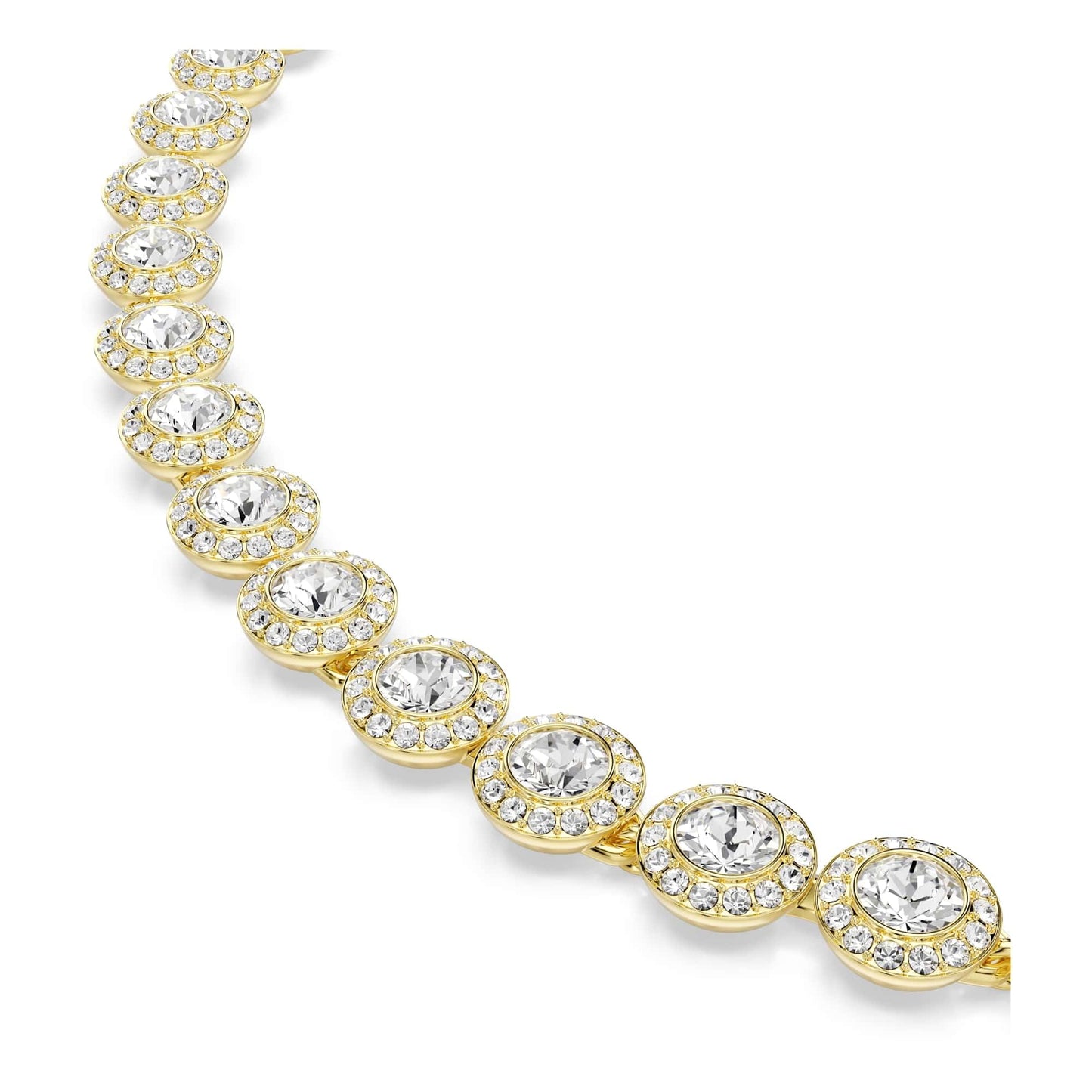 Swarovski Una Angelic set, Set (3), Round cut, Clear, Gold-tone Finish